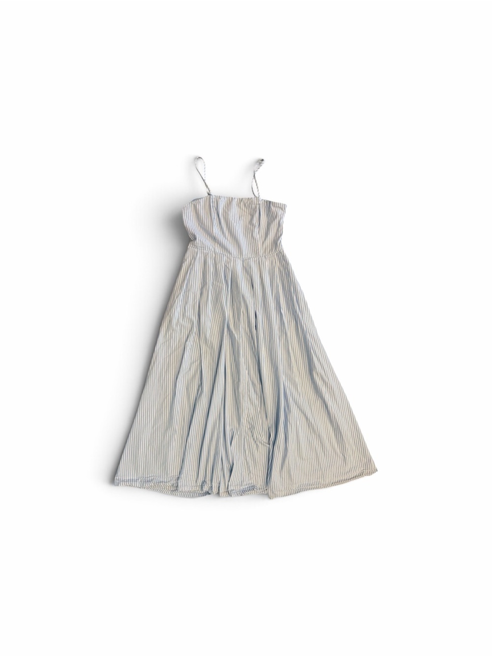 a new day Blue & White Striped Spaghetti Strap Sundress with pockets size 2